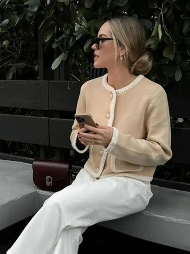 Shearling-Trimmed Cropped Jacket | Neutral Luxe | Cozy & Chic