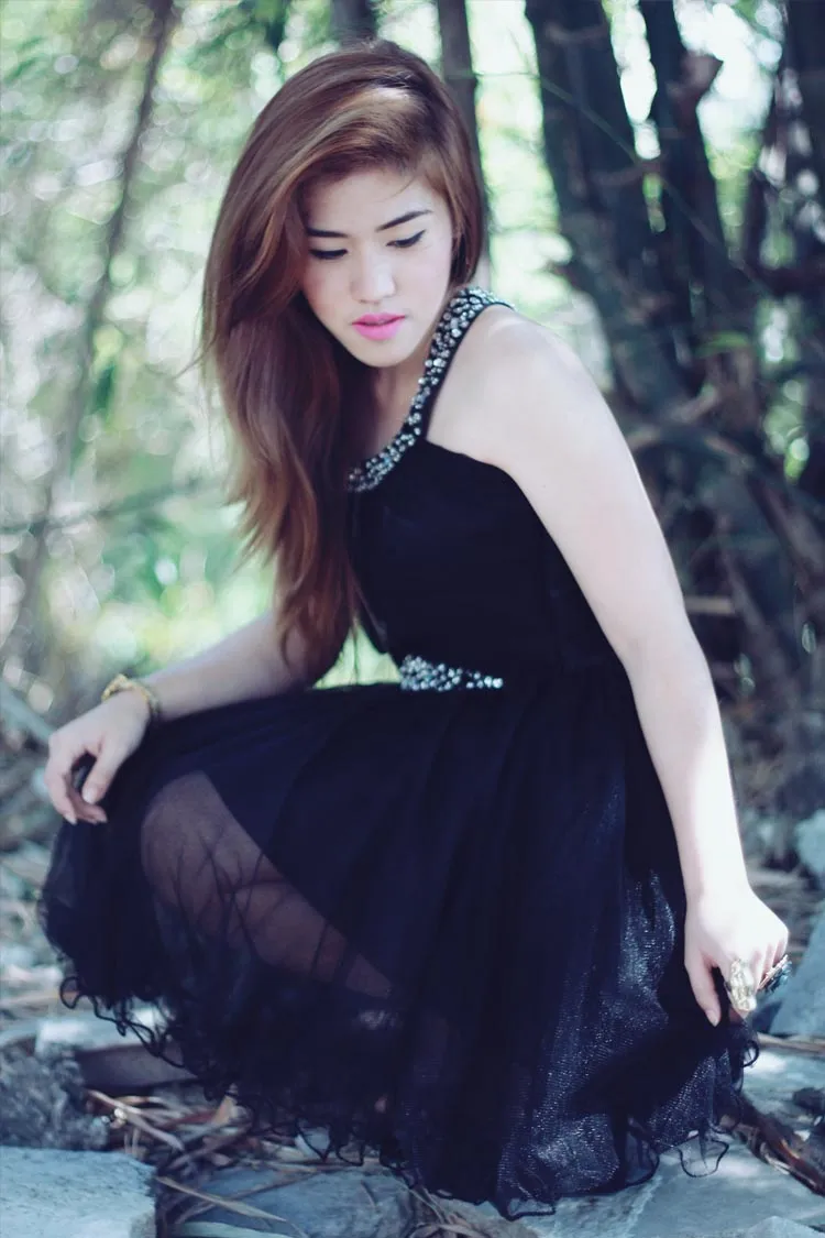 Sheath One Spaghetti Strap Knee Length Tulle Rhinestone Prom Dress