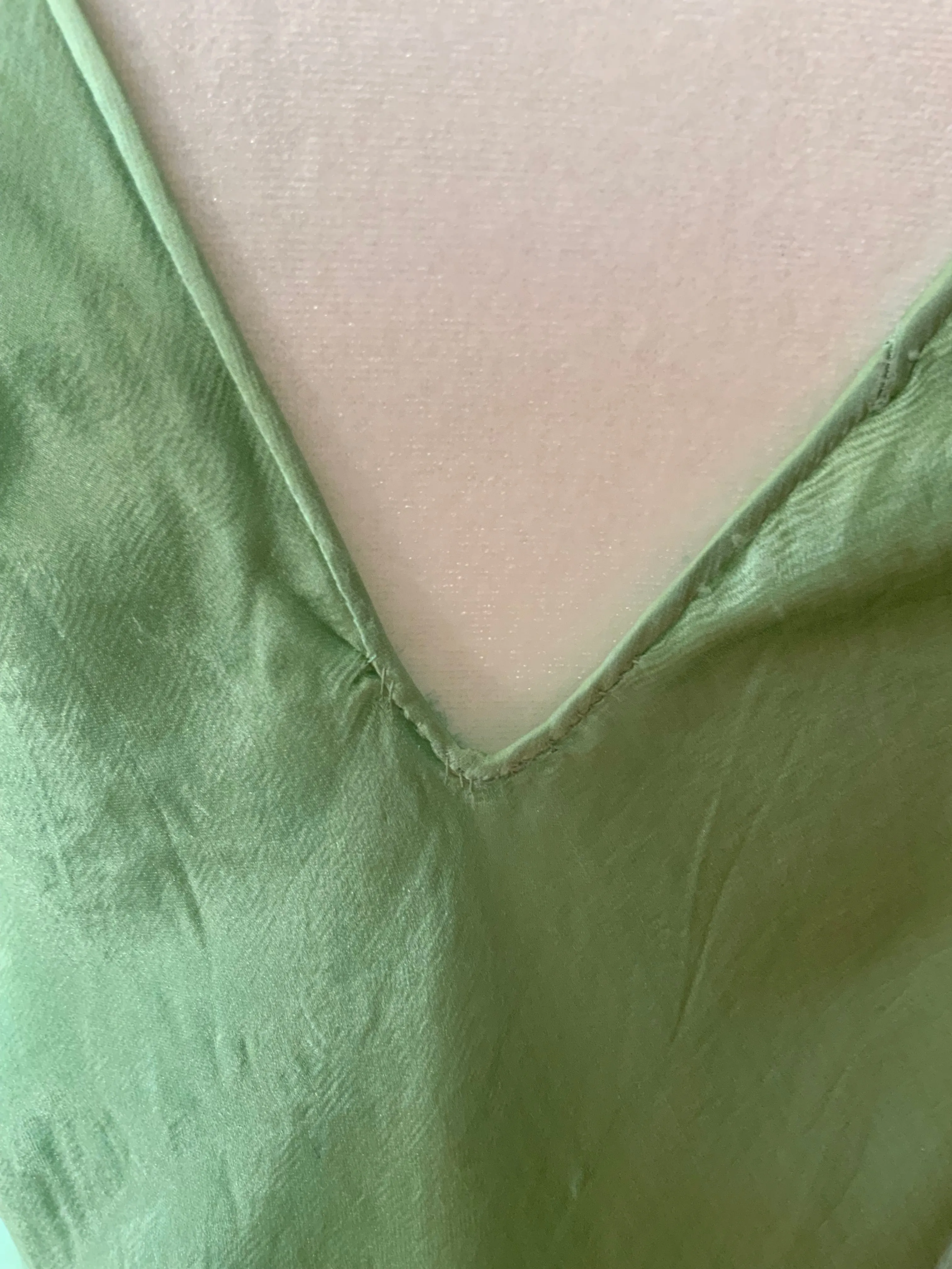 Silk hand Dyed Nightgown croped to mini dress - 50s - 50D