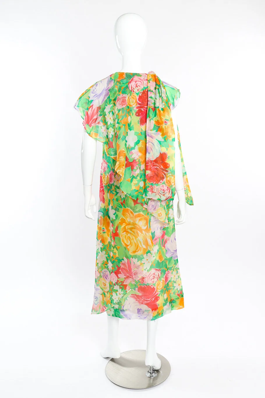 Silk Organza Floral Dress