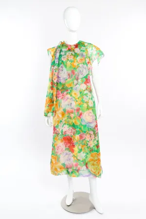 Silk Organza Floral Dress