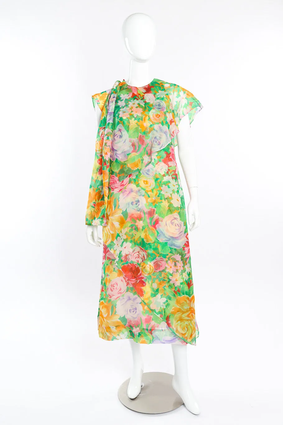 Silk Organza Floral Dress