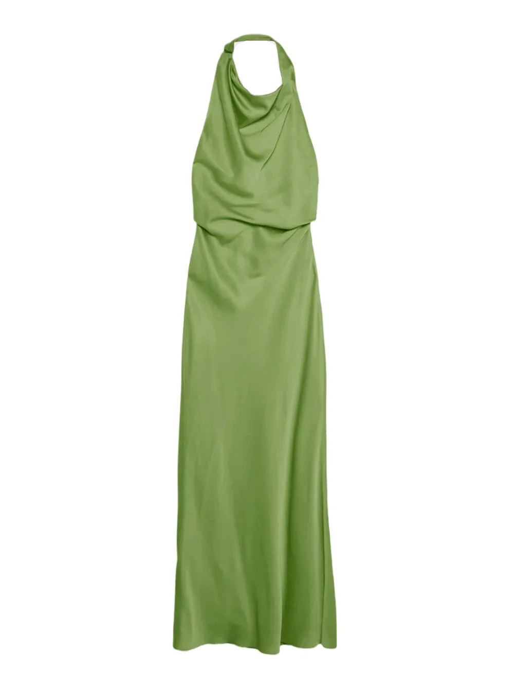 Simkhai Reannon Draped Gown in Deep Peridot