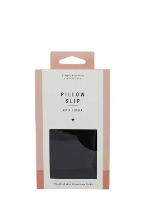 Simply Essential Satin Silk Pillow Slip Black
