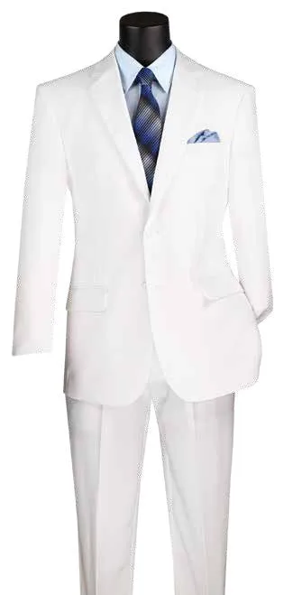 Single Breasted Poplin Dacron Suit (White) 2PP