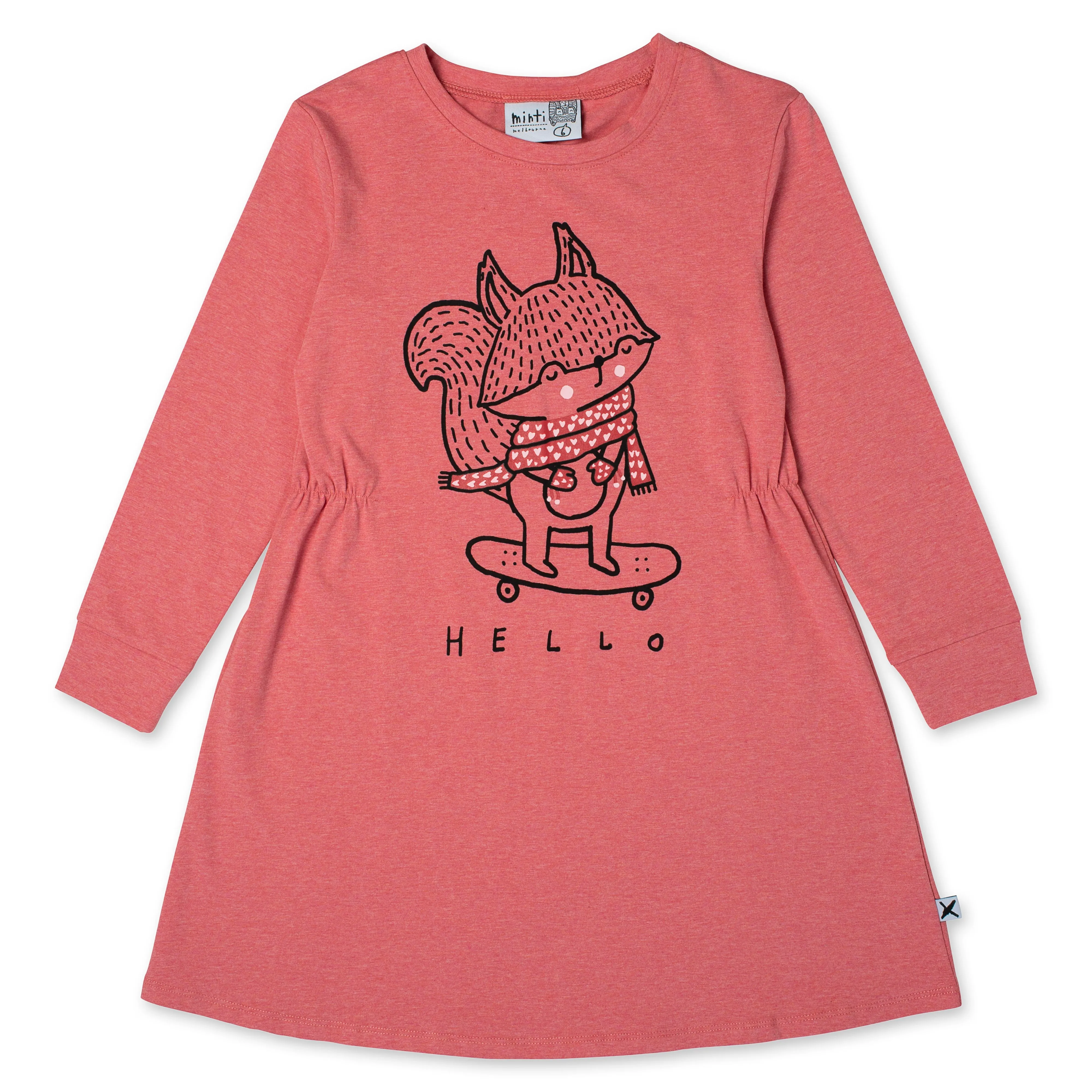 Skating Squirrel Dress - Rose Marle
