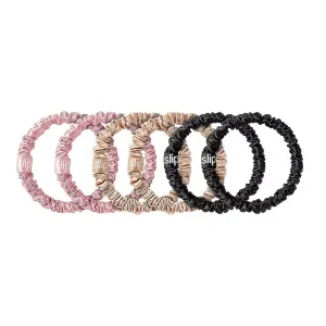 Slip Silk Skinny Scrunchies Multi x 6