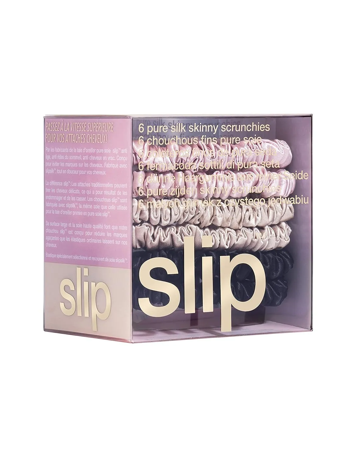 Slip Silk Skinny Scrunchies Multi x 6