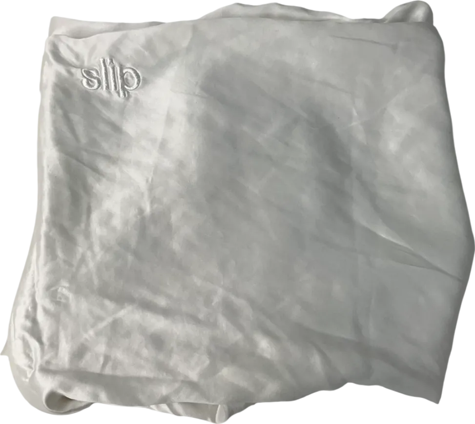 Slip White Queen Zippered Pillowcase 100% Silk One Size