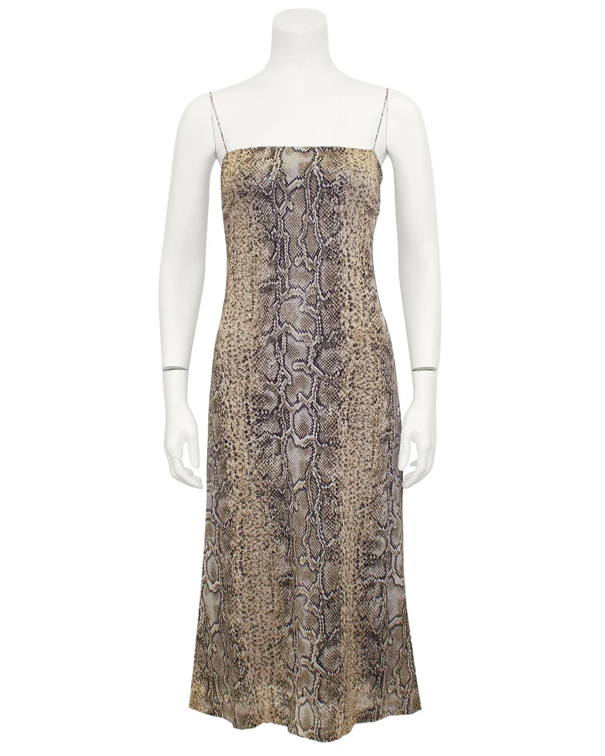Snake Print Slip Dress