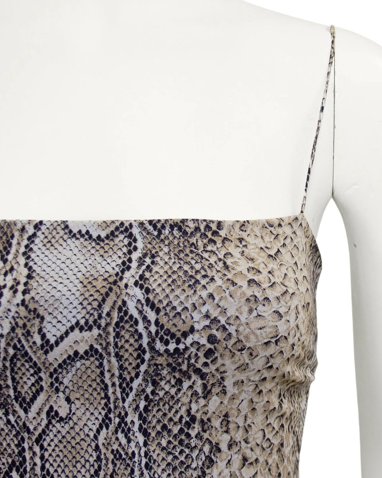 Snake Print Slip Dress