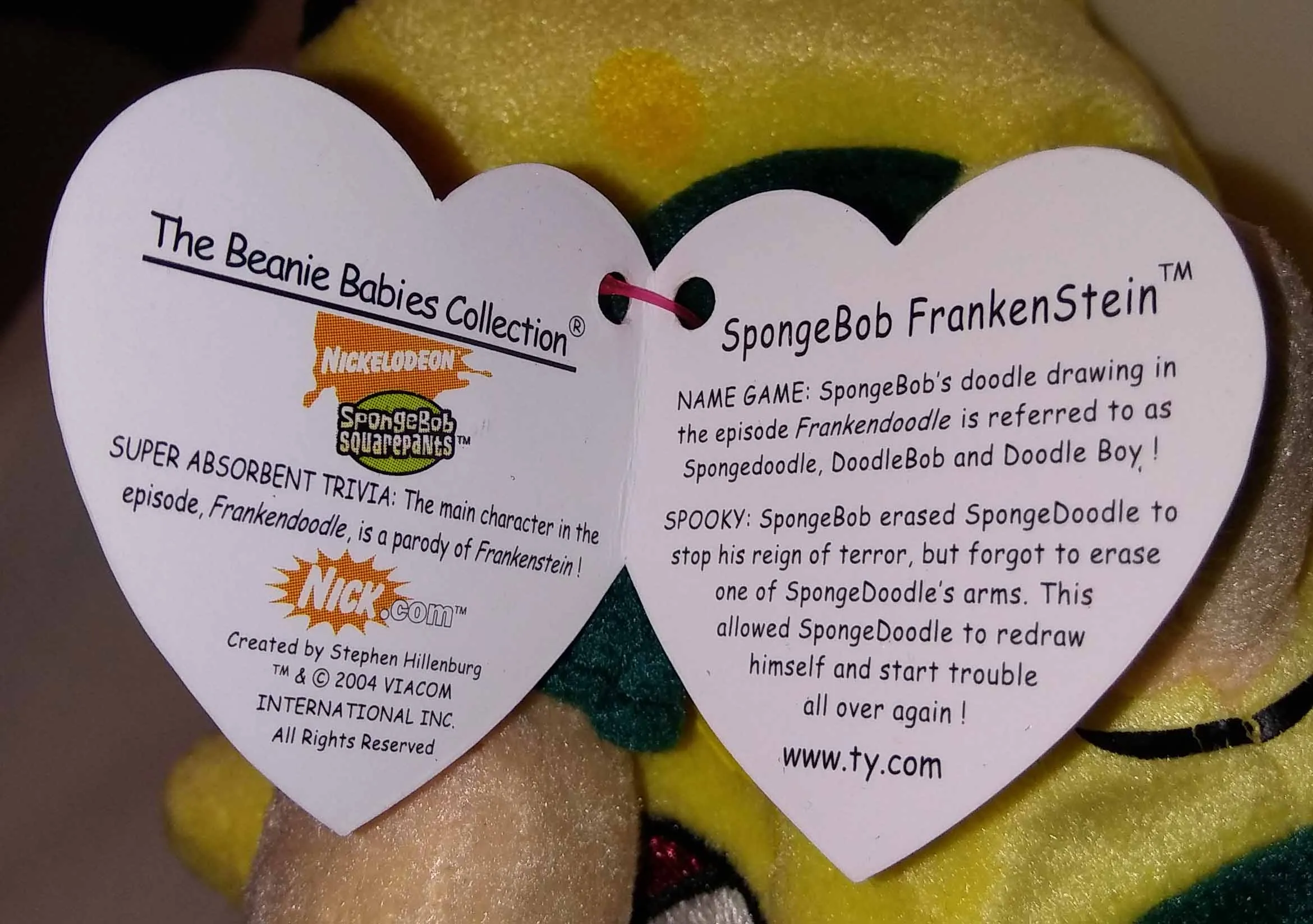 SPONGEBOB FRANKENSTEIN TY BEANIE BABY