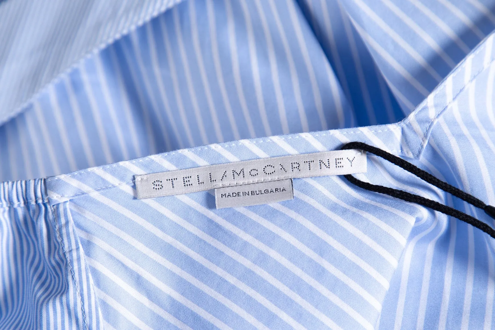 Stella McCartney Blue Stripe Cotton Button Down Dress SZ 40