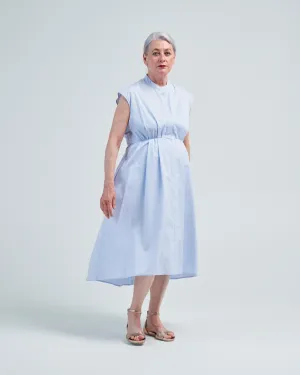 stretch cotton midi dress