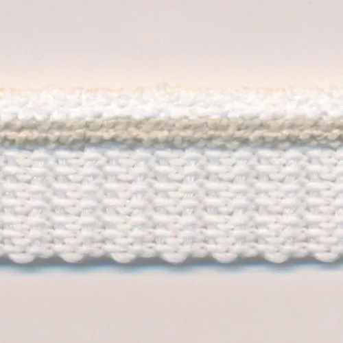 Stripe Pile Piping #1 White & Ivory & White