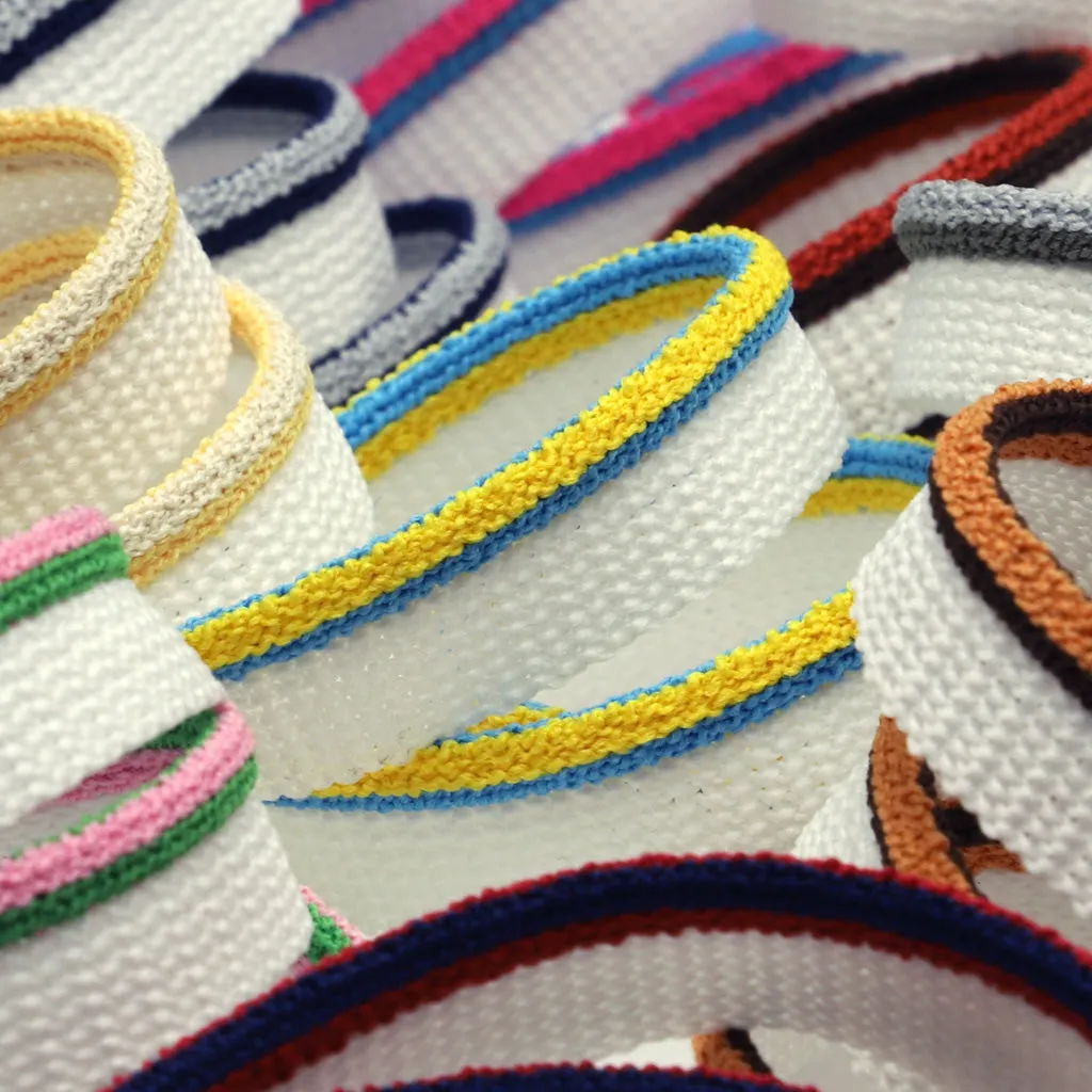 Stripe Pile Piping #1 White & Ivory & White