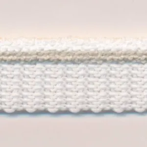 Stripe Pile Piping #1 White & Ivory & White