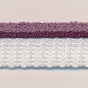 Stripe Pile Piping #13 Ayame & Burgundy & White