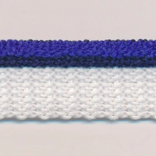 Stripe Pile Piping #17 Navy & Night Blue & White