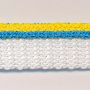 Stripe Pile Piping #24 Yellow & Turquoise & White