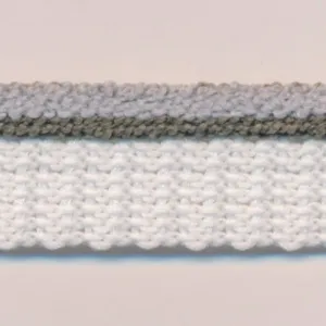 Stripe Pile Piping #4 Charcoal & Ash Gray & White
