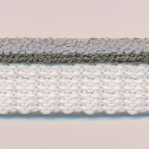 Stripe Pile Piping #4 Charcoal & Ash Gray & White