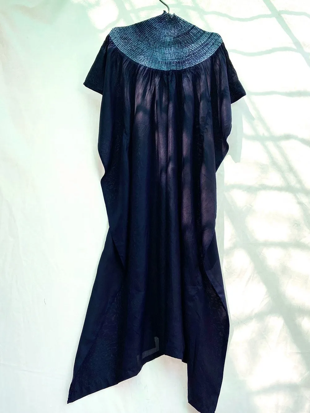 Studio Medium   I   Silk Kaftan With Shibori Neckline