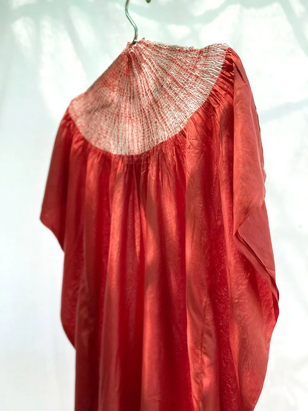 Studio Medium   I   Silk Kaftan With Shibori Neckline