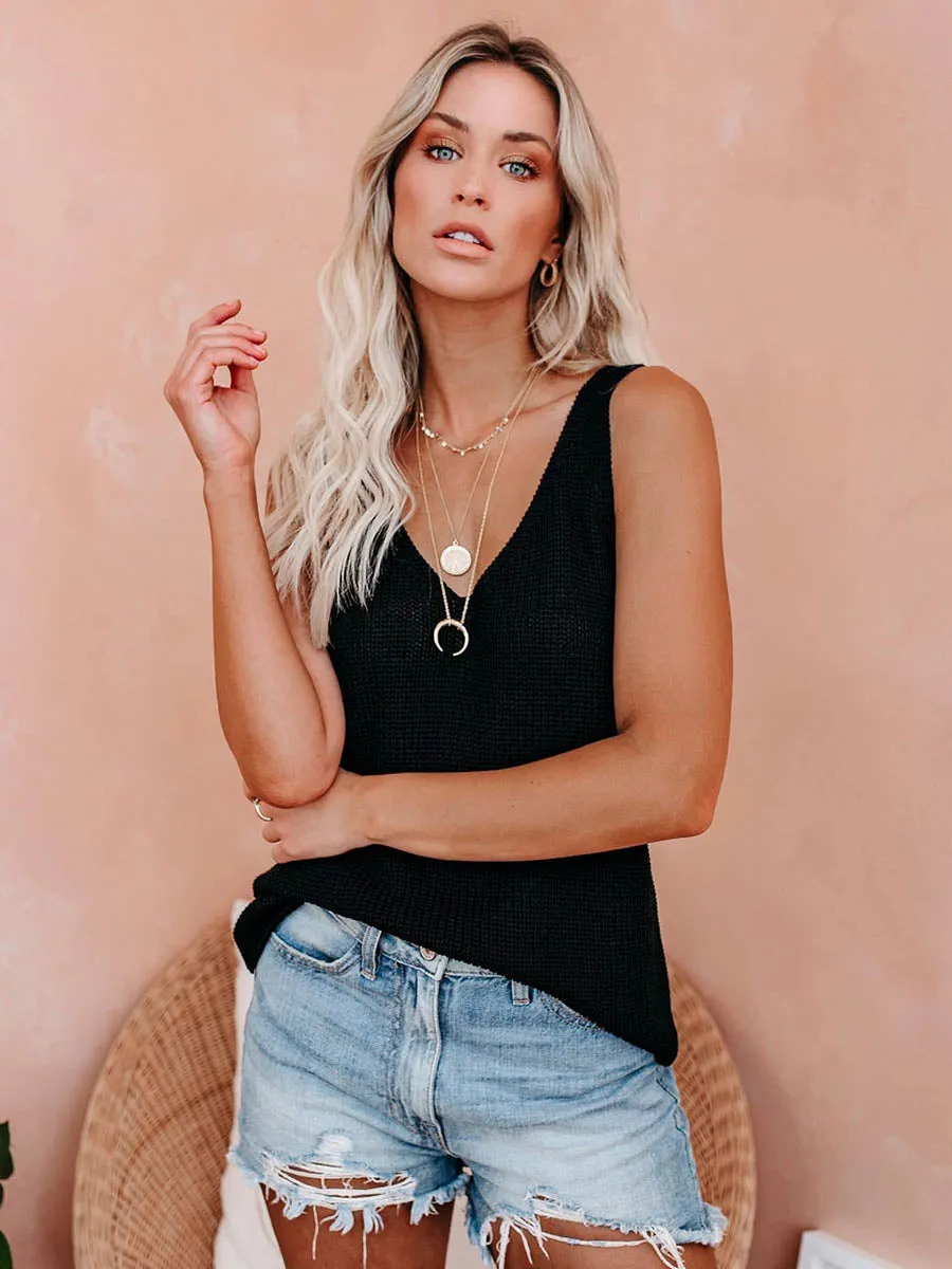 Stunncal Casual V Neck Knit Vest(6 colors)