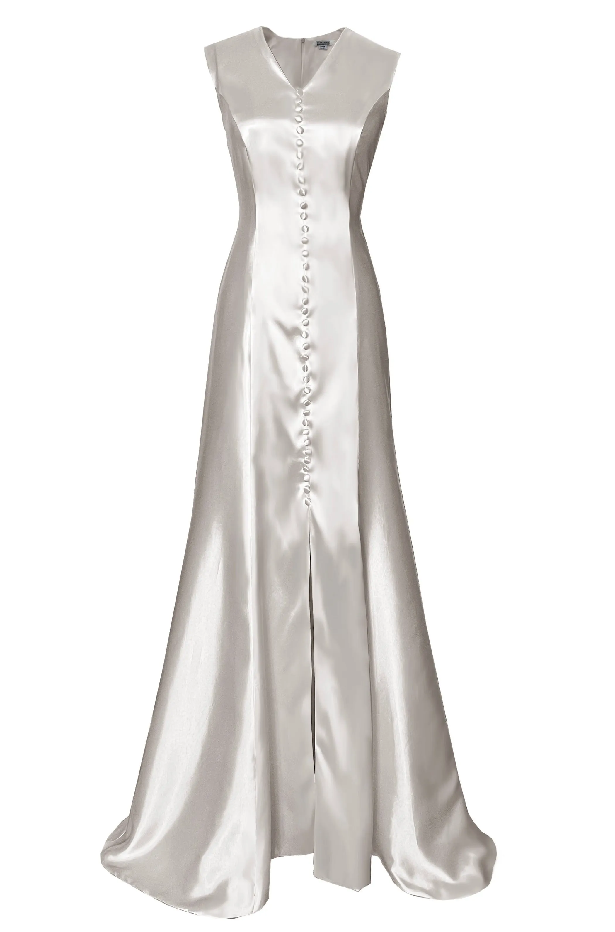 Sunset Satin Gown with buttondown design