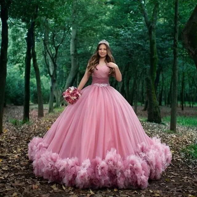 Sweet Off Shoulder Ruched Ball Gown