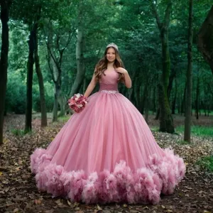 Sweet Off Shoulder Ruched Ball Gown