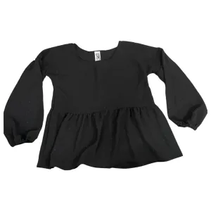 Swiss Dot Top Baby Doll Top Black..