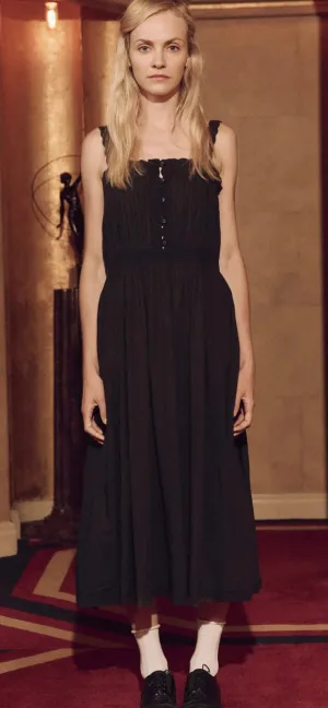 THE GREAT-The Cachet Dress Black
