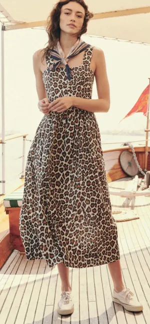 THE GREAT-The Sunbird Dress Heritage Leopard