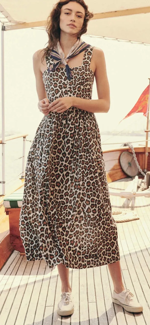 THE GREAT-The Sunbird Dress Heritage Leopard