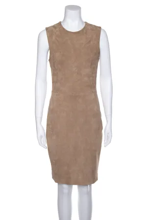 The Row Brown Suede Sleeveless Dress SZ 8