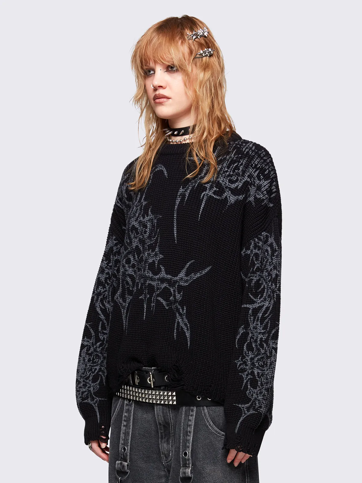 Thorns Black Sweater