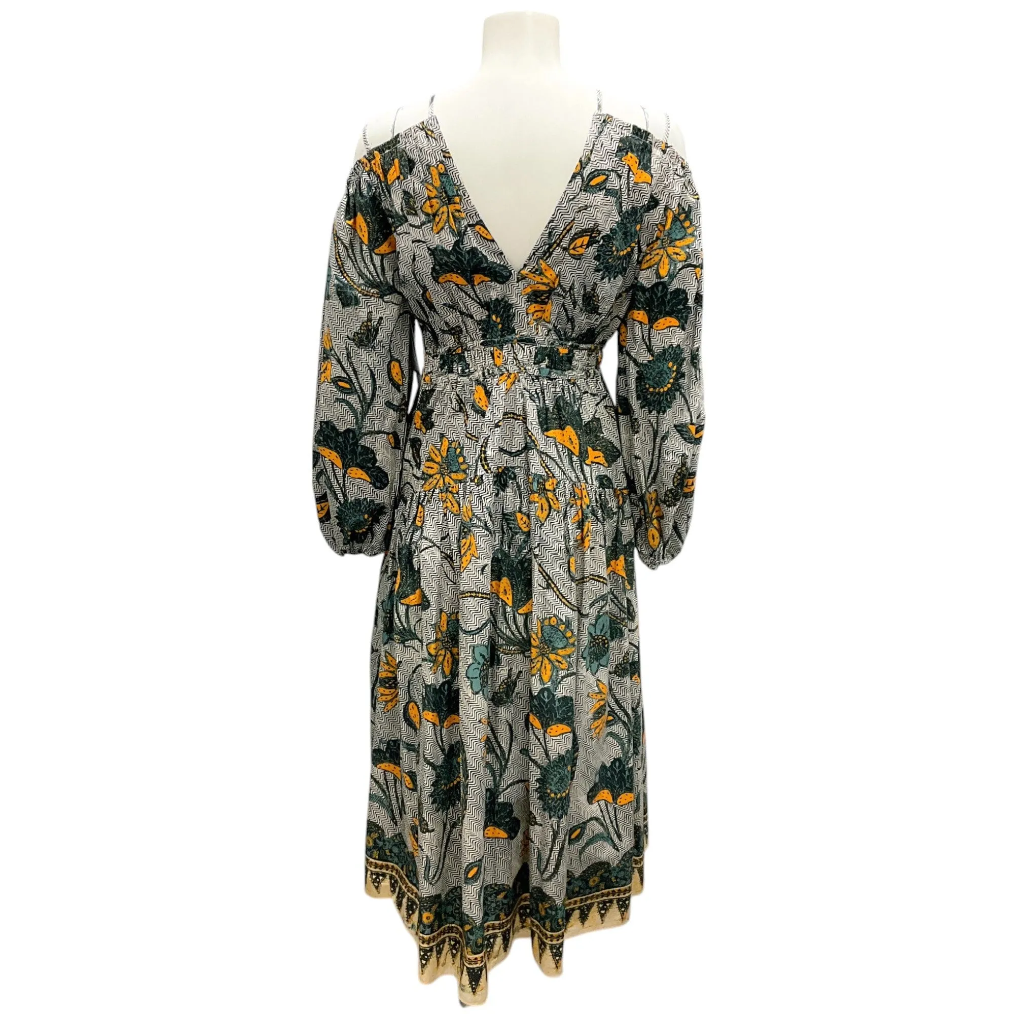 Ulla Johnson Multi Portofino Print Cold Shoulder Tahlia Dress