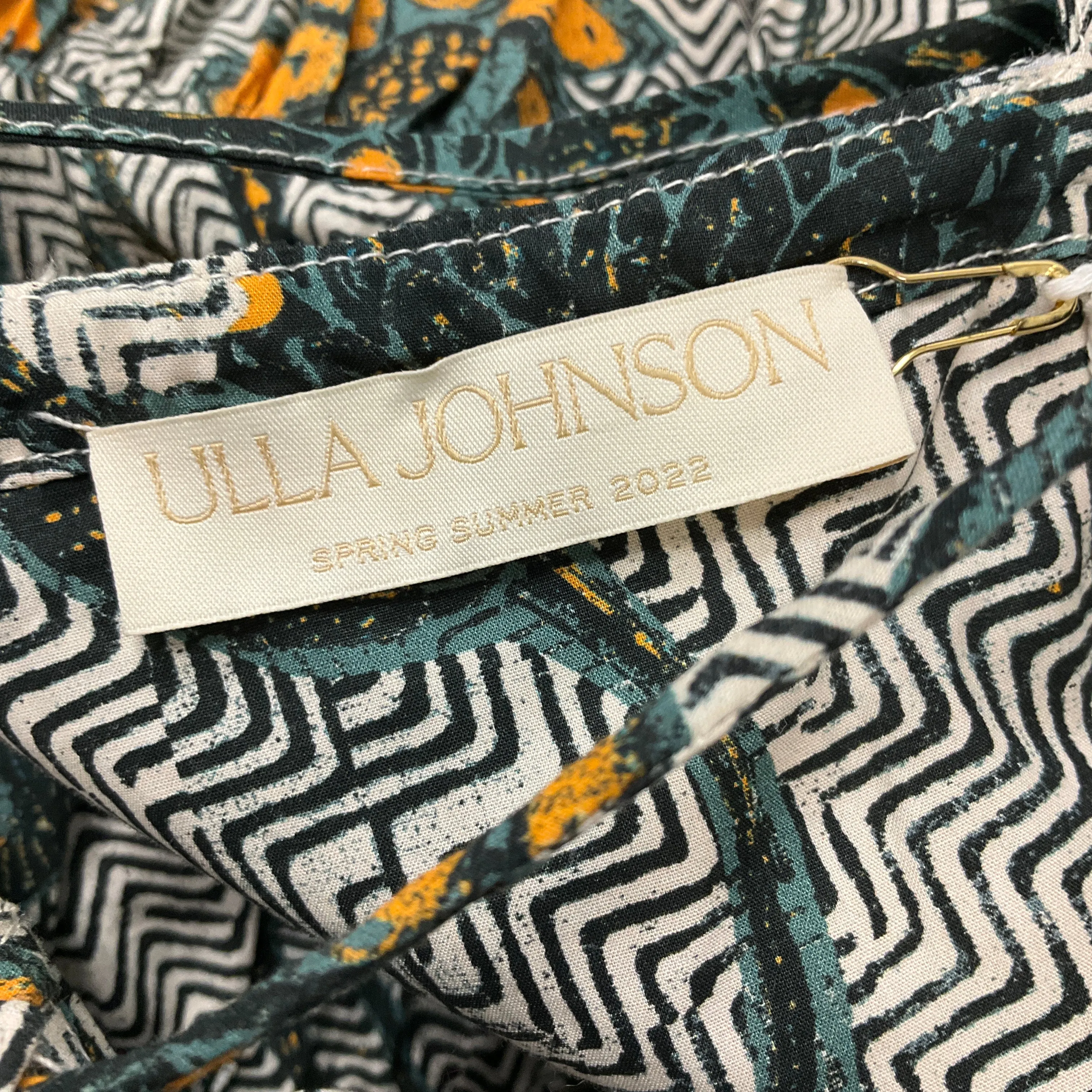 Ulla Johnson Multi Portofino Print Cold Shoulder Tahlia Dress