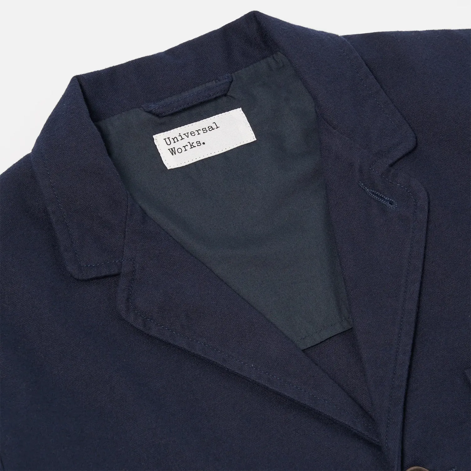 Universal Works Three Button Jacket Brushed Moleskin Navy