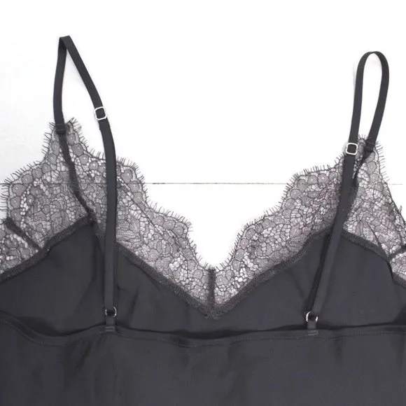 Victoria's Secret Lace Satin Slip Black Pearl XS