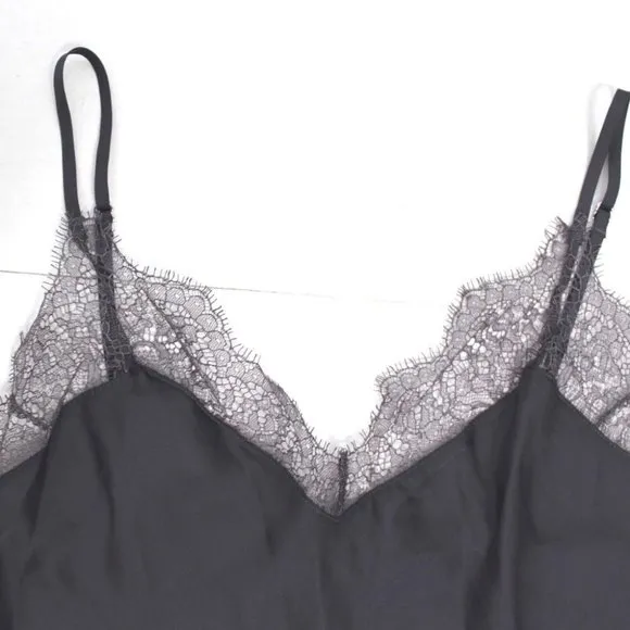 Victoria's Secret Lace Satin Slip Black Pearl XS