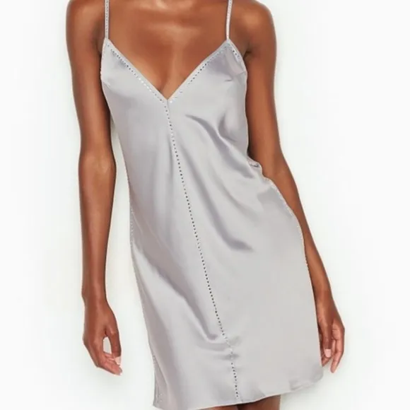 Victoria’s Secret satin &amp; Rhinestone slip dress