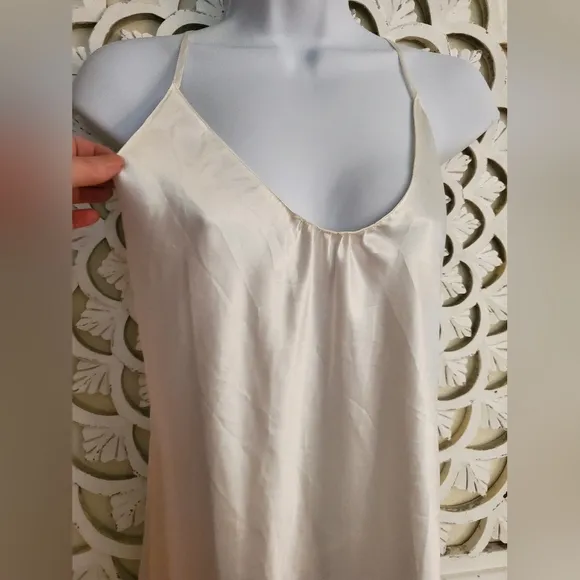 Victoria's Secret White Slip Dress Nightie Size Large