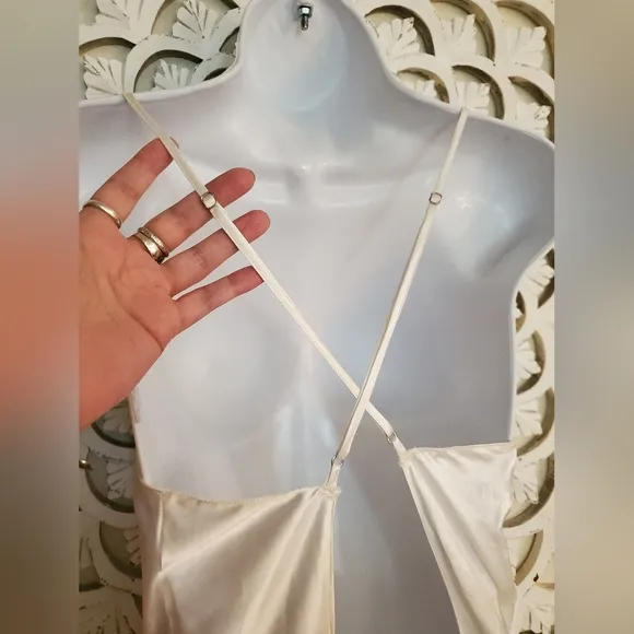 Victoria's Secret White Slip Dress Nightie Size Large