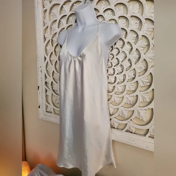 Victoria's Secret White Slip Dress Nightie Size Large