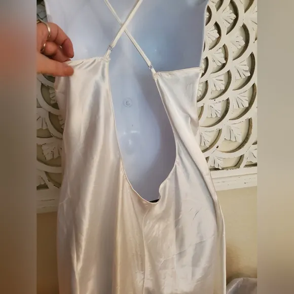 Victoria's Secret White Slip Dress Nightie Size Large