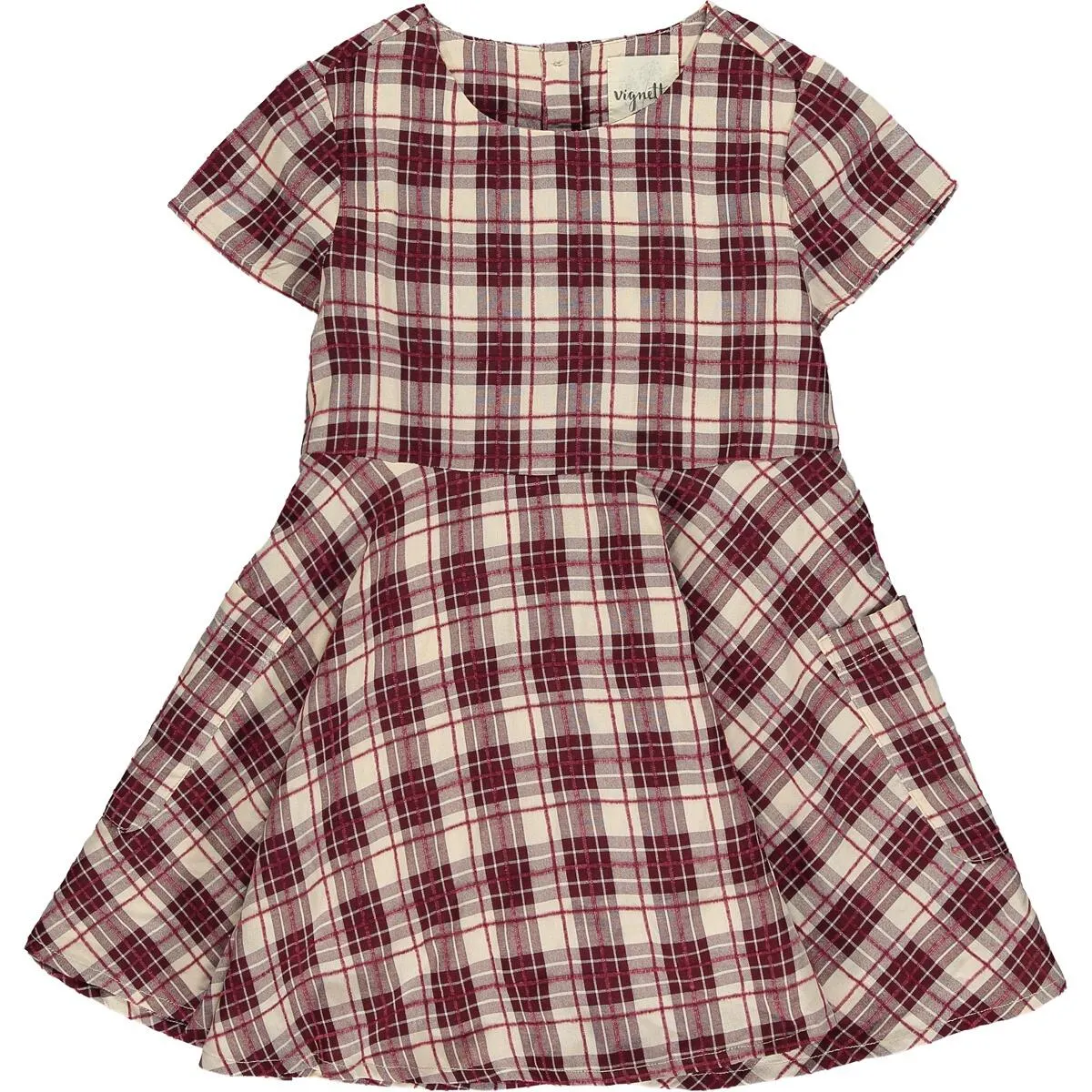 Vignette Debbie Dress - Burgundy Plaid