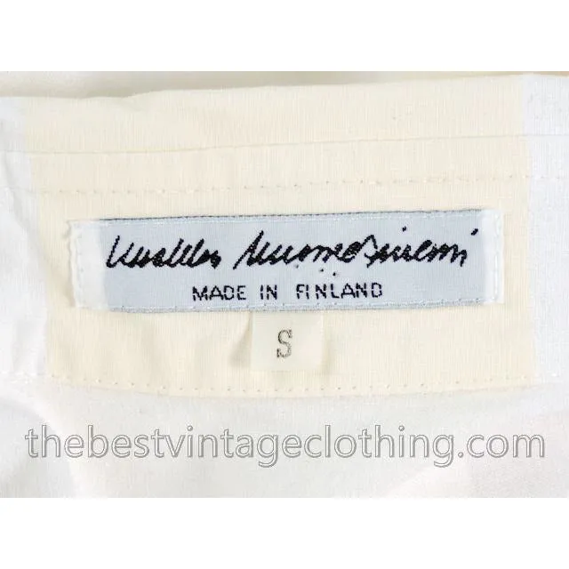 Vintage Vuokko Nurmesniemi Finland Cotton Striped Dress 1970s